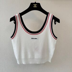 Miu Miu simple round-neck knitted tank top